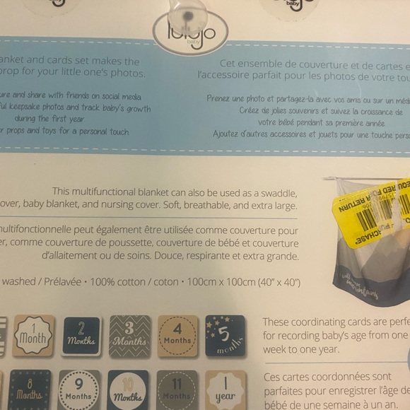 Baby’s first year cards and blanket set - Picture 4 of 4